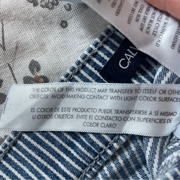 Calvin Klein High Waist Striped Shorts - Picture 6 of 8